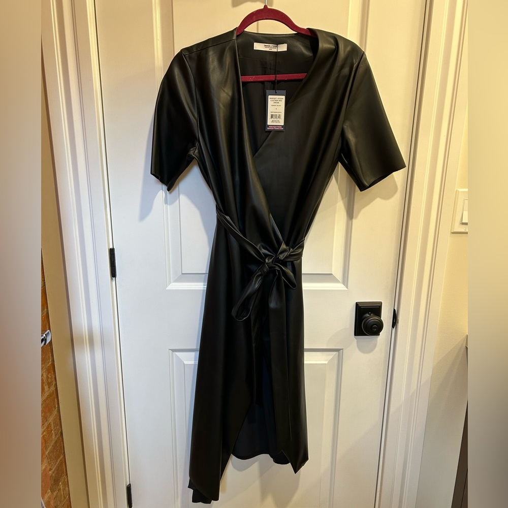 Smash + Tess Vegan Leather Wrap Dress